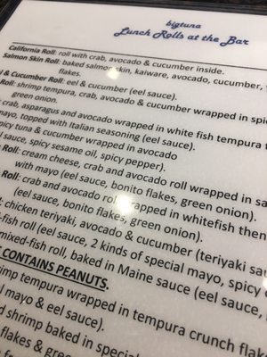 Menu photo 1 bigtuna Japanese Restaurant Lancaster, CA