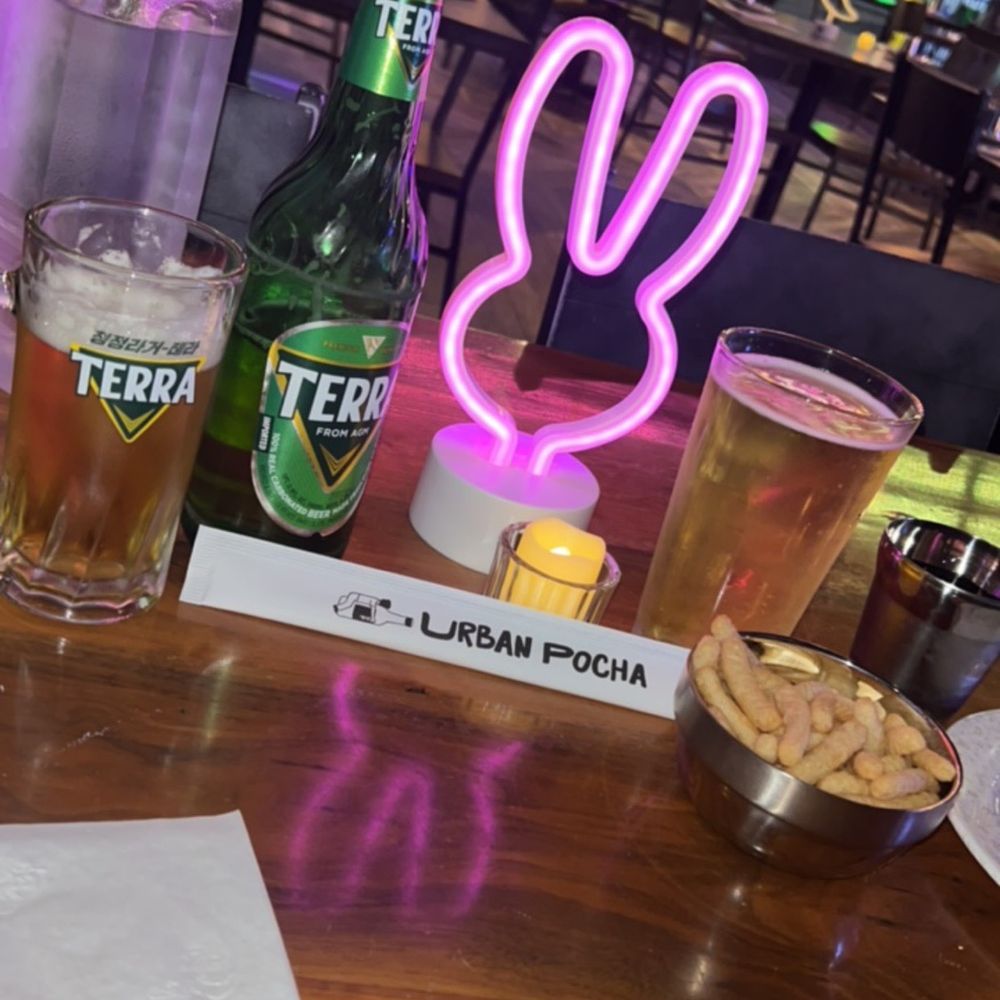 Urban Pocha - Cute neon lamps at each table - Korean Near Me - Pasadena, California Urban Pocha - Cute neon lamps at each table - Korean Near Me - Pasadena, California