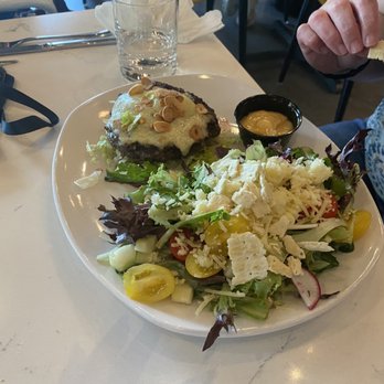 Bernie's Social Bar - Open burger w/side salad - Bars Near Me - Kennesaw, Georgia