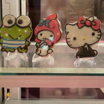 Hello Kitty Cafe - Cookies on the display shelf's - Cafes Near Me - Irvine, California