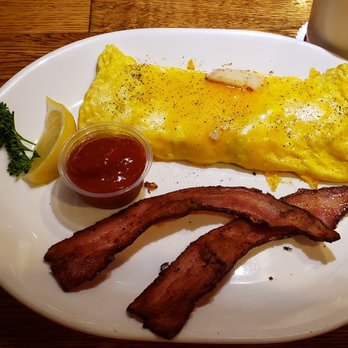 Pig 'N Pancake - Dungeness Crab omelet with Bacon. - Breakfast & Brunch Near Me - Seaside, Oregon Pig 'N Pancake - Dungeness Crab omelet with Bacon. - Breakfast & Brunch Near Me - Seaside, Oregon
