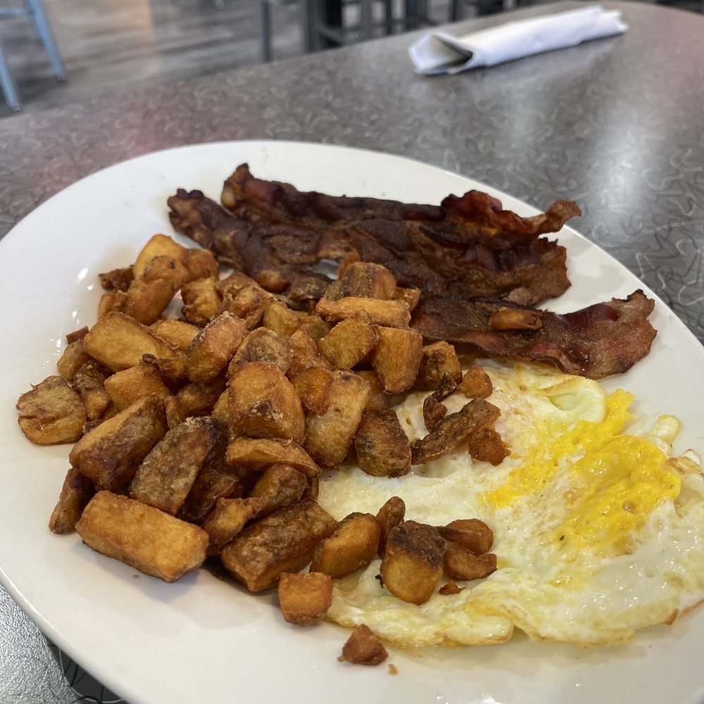 Biscuits Cafe - Bacon home fries two eggs over medium - Breakfast & Brunch Near Me - Phoenix, Arizona Biscuits Cafe - Bacon home fries two eggs over medium - Breakfast & Brunch Near Me - Phoenix, Arizona