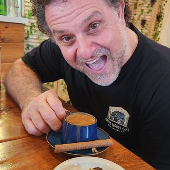 Greek House Cafe - Penelope chocolate date and Bliss. Greek coffee acompanied by Spiro. - Greek Near Me - Simi Valley, California Greek House Cafe - Penelope chocolate date and Bliss. Greek coffee acompanied by Spiro. - Greek Near Me - Simi Valley, California