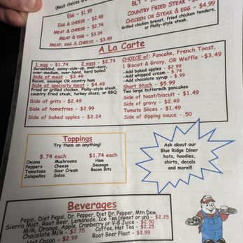 Blue Ridge Diner - Menu - Breakfast & Brunch Near Me - Floyd, Virginia Blue Ridge Diner - Menu - Breakfast & Brunch Near Me - Floyd, Virginia