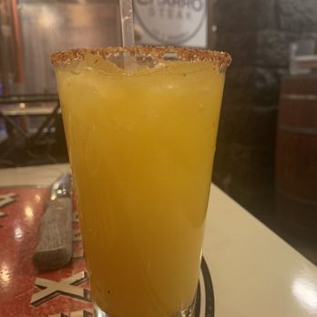 El Charro Cafe - The mango margarita with tajin rim.   Amazing - Tacos Near Me - Tucson, Arizona