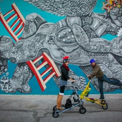 Trikke Las Vegas - "Trikking" thru revamped downtown Las Vegas