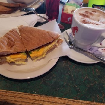 Chez Cafe - Customized breakfast panini with cafe con leche and cinnamon - Cafes Near Me - Pompano Beach, Florida Chez Cafe - Customized breakfast panini with cafe con leche and cinnamon - Cafes Near Me - Pompano Beach, Florida