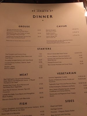 Menu photo 6 45 Jermyn St London, XGL