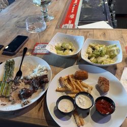 The Peacock Lounge and Grille - Walleye Bites & Filet with Mushroom Sauce
