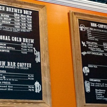 The Caffeinery - Menu as of 4/2019 - Coffee & Tea Near Me - Muncie, Indiana