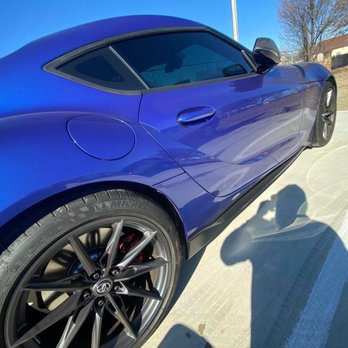 Curb Rash - 2021 Toyota Supra with a minor damaged right rear wheel. Can you spot the repair? - Wheel & Rim Repair Near Me Curb Rash - 2021 Toyota Supra with a minor damaged right rear wheel. Can you spot the repair? - Wheel & Rim Repair Near Me