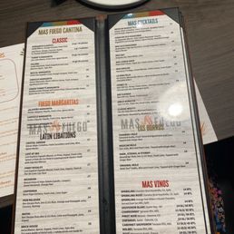Drink menu Drink menu