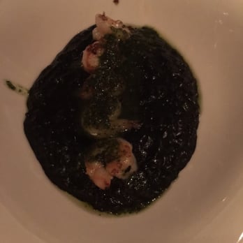 Secrets The Vine Cancun - Black Risotto with Baby Shrimp - too salty and rice could cook a bit longer (2.5 stars) Nebbiolo - Hotels Near Me - Cancún, ROO
