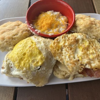Ruby Slipper Central Business District - Biscuit sliders. 1 pork. 1 fried chicken. Added bacon and egg to both. - Breakfast & Brunch Near Me - New Orleans, Louisiana Ruby Slipper Central Business District - Biscuit sliders. 1 pork. 1 fried chicken. Added bacon and egg to both. - Breakfast & Brunch Near Me - New Orleans, Louisiana