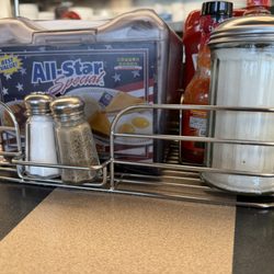 Condiments on Breakfast Bar