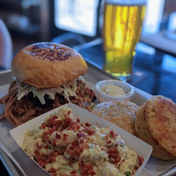 Smōk - Potato salad, Hatch green chile cornbread and a pulled pork sammy! - Barbeque Near Me - Fort Collins, Colorado Smōk - Potato salad, Hatch green chile cornbread and a pulled pork sammy! - Barbeque Near Me - Fort Collins, Colorado