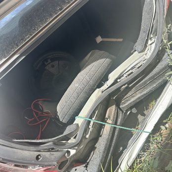 CARSTAR East Valley Collision - Trunk when we picked it up. Disaster. - Body Shops Near Me - Mesa, Arizona