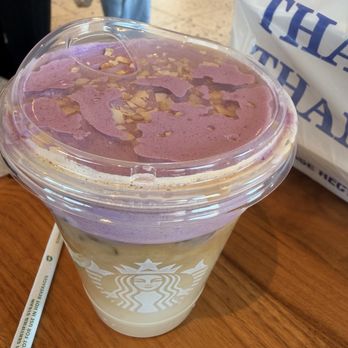 Starbucks - Iced Ube Coconut Macchiato - Coffee & Tea Near Me - San Bernardino, California