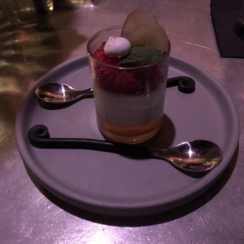 Devil May Care - Grape panacotta with pomegranate and fennel. Divine - Lounges Near Me - Austin, Texas Devil May Care - Grape panacotta with pomegranate and fennel. Divine - Lounges Near Me - Austin, Texas