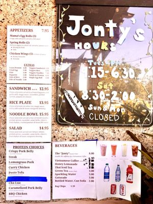 Menu photo 1 Jonty's Vietnamese Eatery Morgan Hill, CA Menu photo 1 Jonty's Vietnamese Eatery Morgan Hill, CA