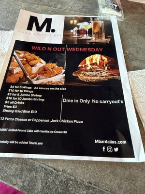 Menu photo 3 M Bar The Colony, TX Menu photo 3 M Bar The Colony, TX