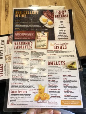 Menu photo 8 Log Cabin Family Restaurant Baraboo, WI Menu photo 8 Log Cabin Family Restaurant Baraboo, WI