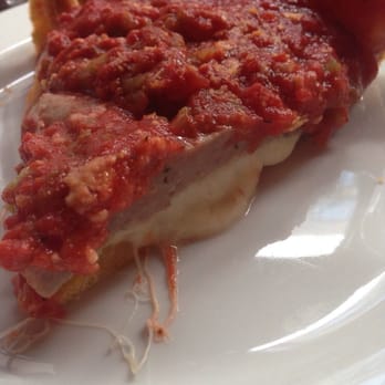 Gino's East - South Loop - Deep Dish w/ sausage patty and green peppers - Pizza Near Me - Chicago, Illinois