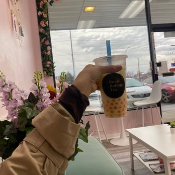 Rose Bubble Tea - Mango bubble tea - Bubble Tea Near Me - Hilliard, Ohio