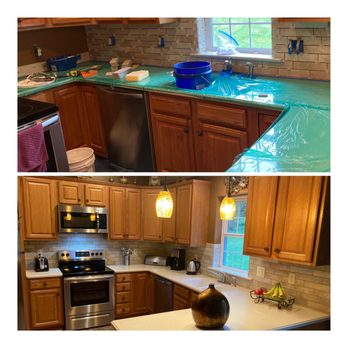 MS Custom Tile - a kitchen before and after remodeling - Flooring Near Me