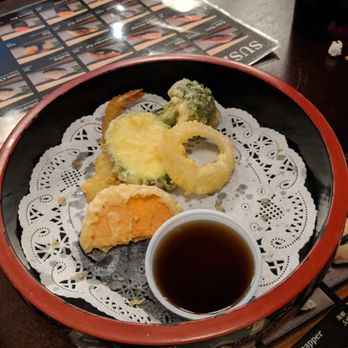 Sugoi Sushi - Mixed tempura. Looks more like mixed left overs. They could have given bigger pieces. C'mon man. - Sushi Bars Near Me - Beaumont, California Sugoi Sushi - Mixed tempura. Looks more like mixed left overs. They could have given bigger pieces. C'mon man. - Sushi Bars Near Me - Beaumont, California
