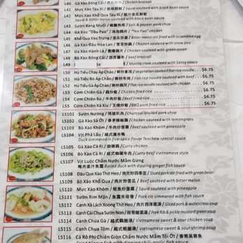 Vinh Hoa - Lunch Menu - Chinese Near Me - Houston, Texas