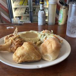 Outpost Bar and Grill - Fried chicken meal.