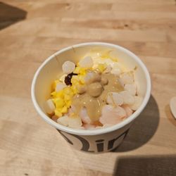 Mimi's Frozen Yogurt - Froyo. $1.50 an oz so $11.50 here. Mango Froyo with lychee/pistachio/dates/mochi. Very tasty