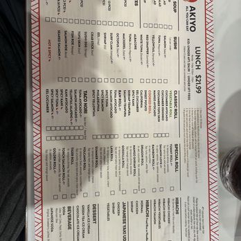 Akiyo - Menu - Japanese Near Me - Johnson City, New York