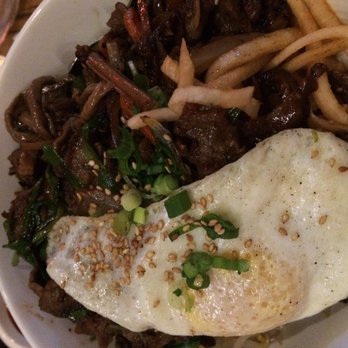 Takorea BBQ - Bibim bowl with bulgogi - Korean Near Me - Harrison, New Jersey Takorea BBQ - Bibim bowl with bulgogi - Korean Near Me - Harrison, New Jersey
