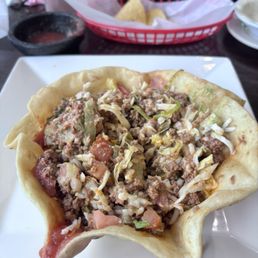 Taco salad and the combination Taco salad and the combination