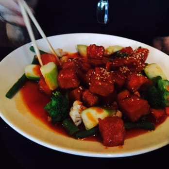 Zhu - Sesame tofu, crispy outside and soft inside, very delicious! - Vegan Near Me - Arlington, Massachusetts Zhu - Sesame tofu, crispy outside and soft inside, very delicious! - Vegan Near Me - Arlington, Massachusetts