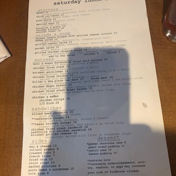 Killen's - Saturday lunch menu - Southern Near Me - Houston, Texas Killen's - Saturday lunch menu - Southern Near Me - Houston, Texas