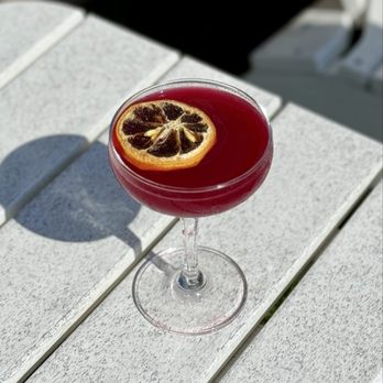 Plank's Tavern on the Water - Blood Orange-Beet Juice Margarita - New American Near Me - St. Joseph, Michigan
