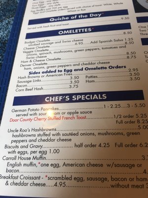 Menu photo 7 Carroll House Restaurant Sister Bay, WI Menu photo 7 Carroll House Restaurant Sister Bay, WI