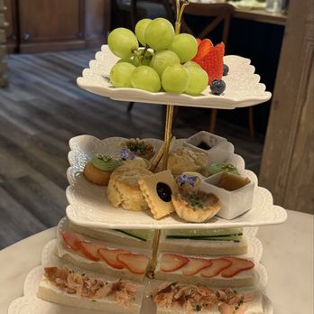 Corbeaux Wine & Tea House - afternoon tea tiered pastries - Wine Bars Near Me - Temecula, California
