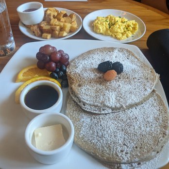 Life On Mars - Buckwheat pancakes! GF! Just eggs!! & country potatoes!! - American Near Me - Seattle, Washington Life On Mars - Buckwheat pancakes! GF! Just eggs!! & country potatoes!! - American Near Me - Seattle, Washington