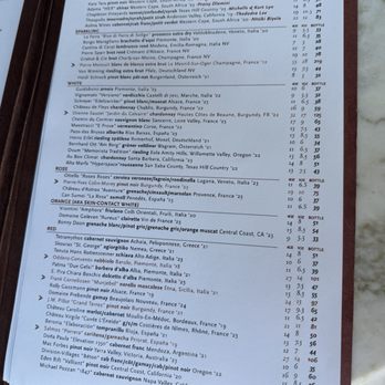 13 Celsius - One page of wine menu - Wine Bars Near Me - Houston, Texas