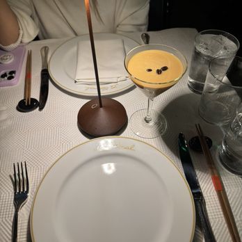 Le Colonial - Table setting with Hanoi coffee (espresso martini) - Vietnamese Near Me - Denver, Colorado Le Colonial - Table setting with Hanoi coffee (espresso martini) - Vietnamese Near Me - Denver, Colorado