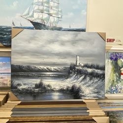Seaside Art Gallery - Bought my oil painting!