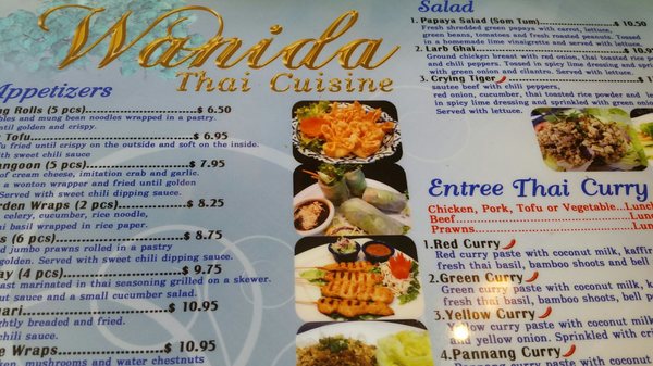 Menu photo 2 Wanida Thai Cuisine Bellingham, WA Menu photo 2 Wanida Thai Cuisine Bellingham, WA
