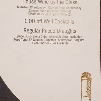 Crown & Anchor - Happy Hour Drink Menu as of 8/2019. - British Near Me - Thousand Oaks, California