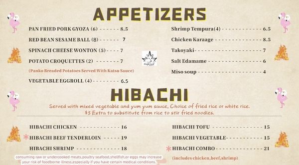 Menu photo 1 Flaming Hibachi Express Denver, CO