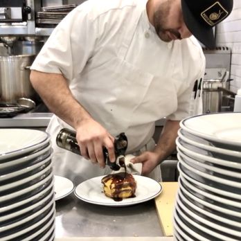 Petit Trois - At the chef's counter watching my Big Mec being made. - French Near Me - Sherman Oaks, California