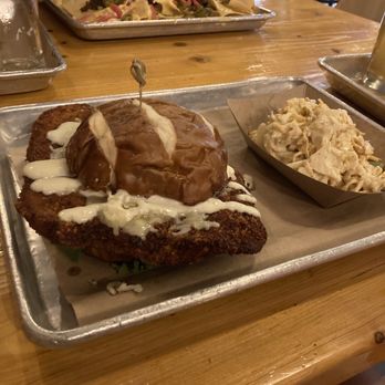 Fire Ant Brewing - Schnitzel with coleslaw - Bars Near Me - Tomball, Texas